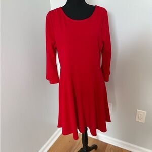 Carole Christian Red 3/4 sleeve dress